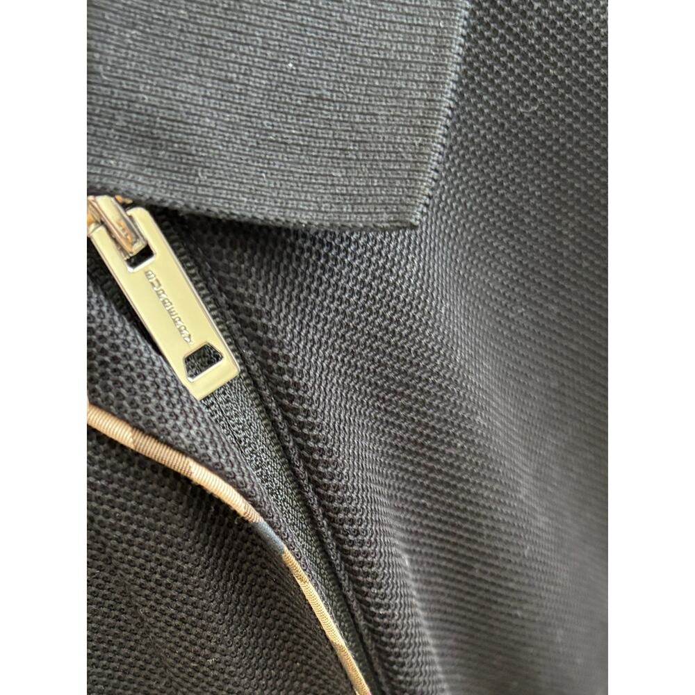 Burberry Black Polo Mini Dress with Signature Check New L - Picture 5 of 10